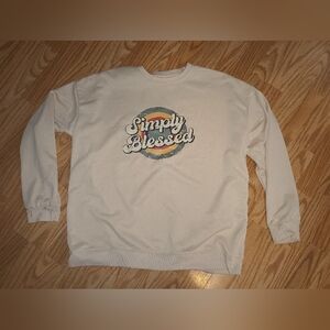 Shein "Simply Blessed" Lightweight Sweatshirt. Women's XXL